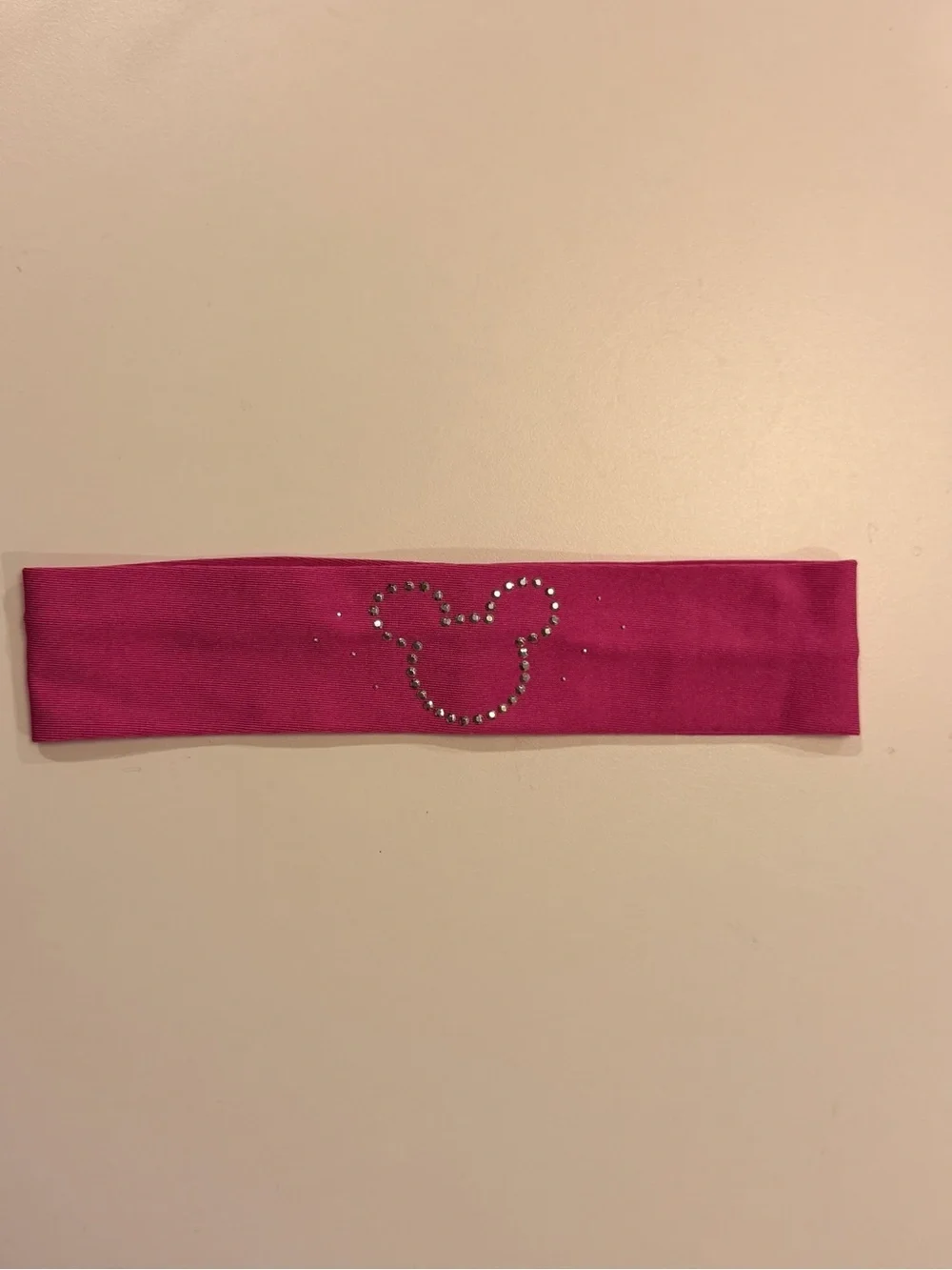 Vintage Disney Hot Pink Crystal Mickey Headband